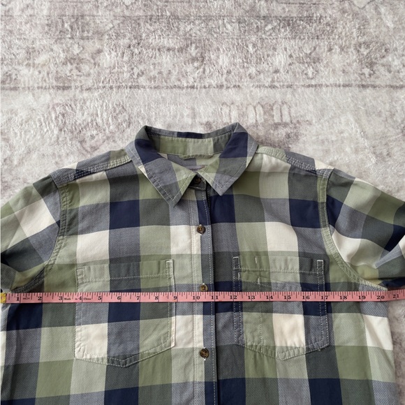 Carhartt Women’s Plaid Button Front Long Sleeve Shirt Roll Tab Sleeves Medium - Picture 7 of 11